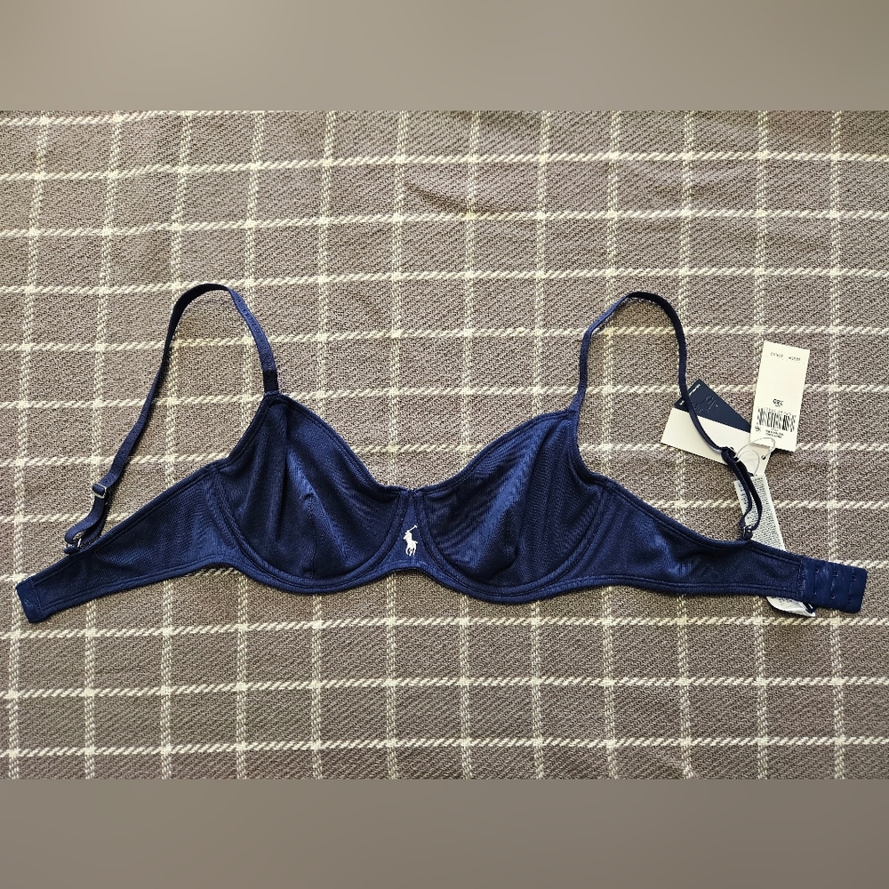 NWT, Polo Ralph Lauren, Modren Rib Demi 38D Bra